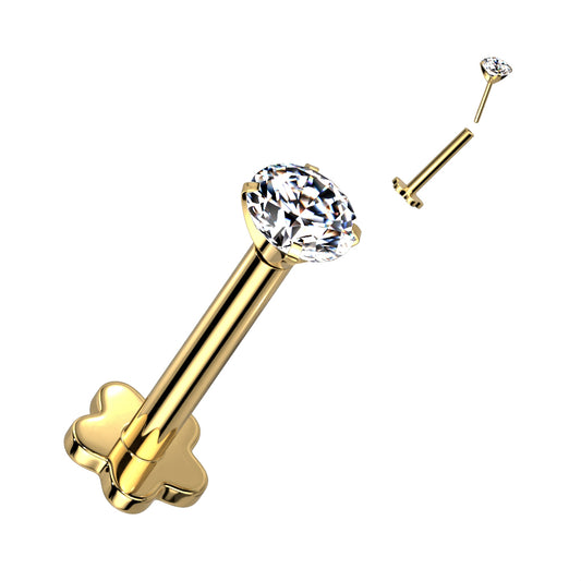 Classic Prong Set CZ (Gold or Silver)