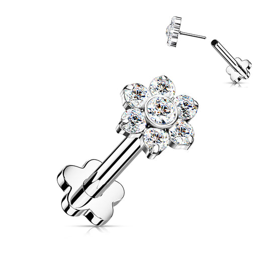 CZ Flower Stud